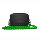 Compact Crossbody Bag + Green Cuban Chain Strap