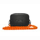 Compact Crossbody Bag + Orange Cuban Chain Strap