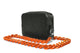 Compact Crossbody Bag + Orange Cuban Chain Strap