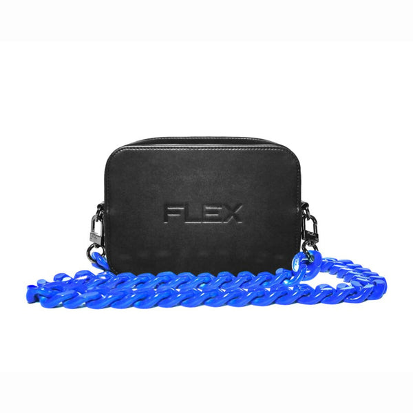 Compact Crossbody Bag x Blue Cuban Chain Strap