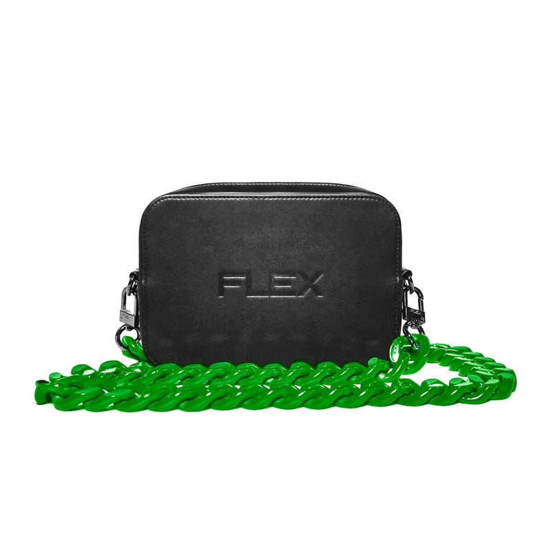 Compact Crossbody Bag x Orange Cuban Chain Strap – Flex Bags Paris